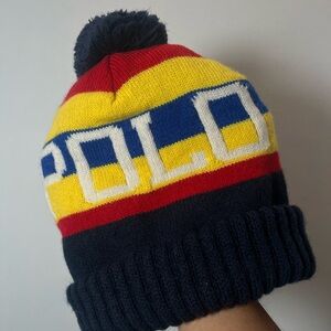 👕🌶 Polo Ralph Lauren "Rafting Club" Striped Pomb Pomb Beanie